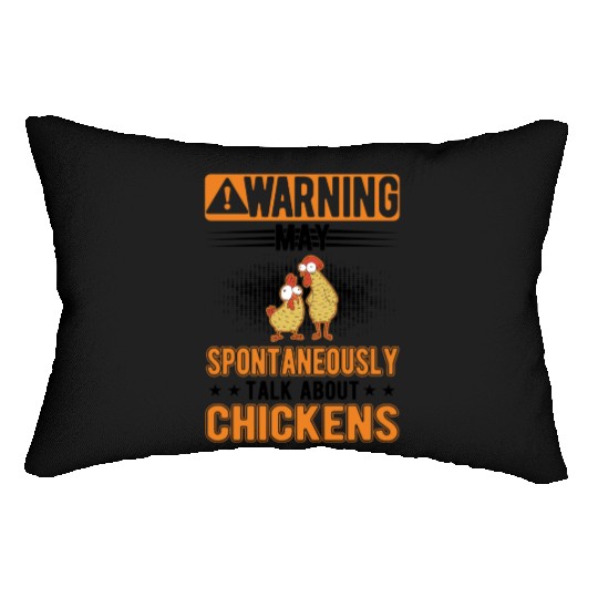 May Spontaneously Talk About Chickens Lumbar Pillows