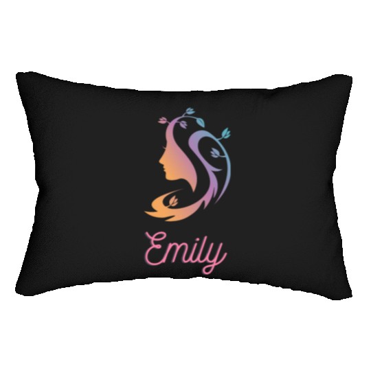Emily Name Epic Feminine Woman, Girl, Lady, Wife Lumbar Pillows