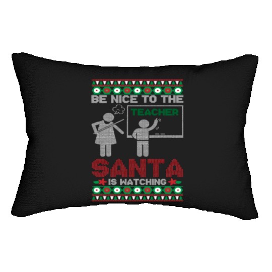 Funny Teacher Ugly Christmas Lumbar Pillows