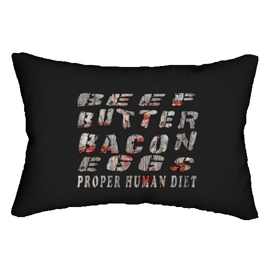 Beef Butter Bacon Eggs Reclaim Barn Wood Carnivore Lumbar Pillows
