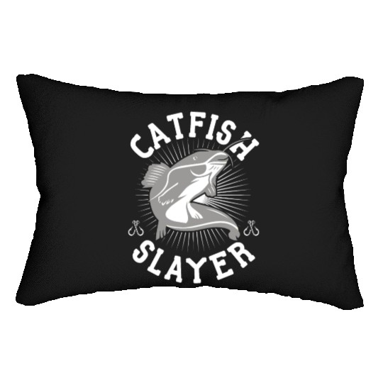 Catfish Slayer - Wels Catfish Hunter Lumbar Pillows