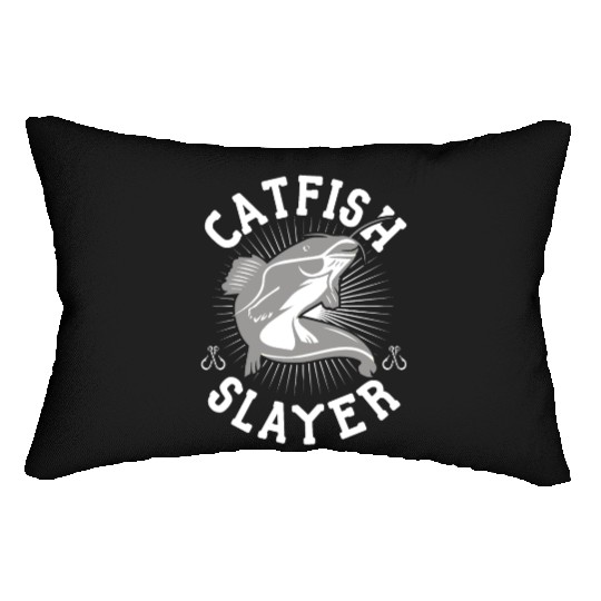 Catfish Slayer - Wels Catfish Hunter Lumbar Pillows