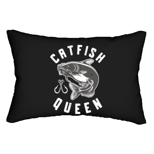 Wels Catfish Design For A Catfish Queen Lumbar Pillows