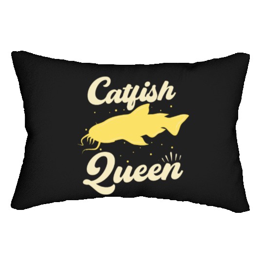 Wels Catfish Design For A Catfish Queen Lumbar Pillows