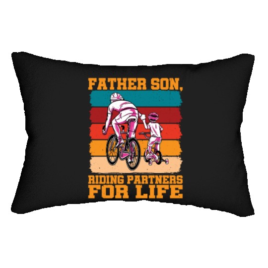 Father Son, Riding Partners For Life Lumbar Pillows