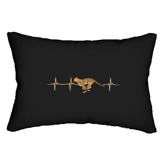 Cheetah Heartbeat Lumbar Pillows