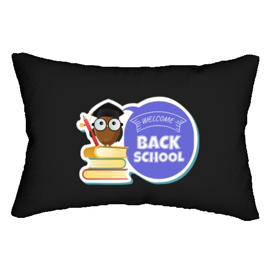 Back to School Sticker Lumbar Pillows