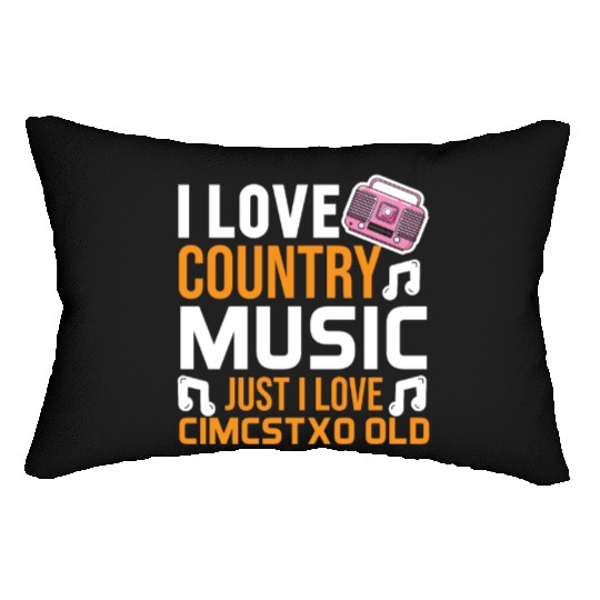 I love Country Music Lumbar Pillows