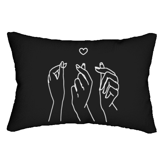 Korean Heart Kpop K-Pop Kdrama Merchandise Lumbar Pillows