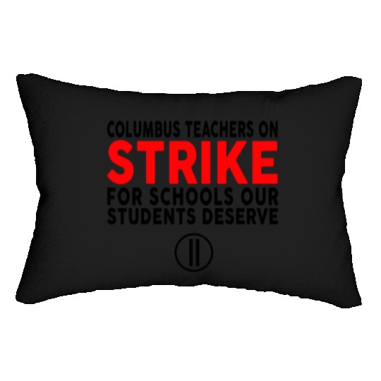 Columbus Ohio School Teachers Strike OH Teacher Lumbar Pillows