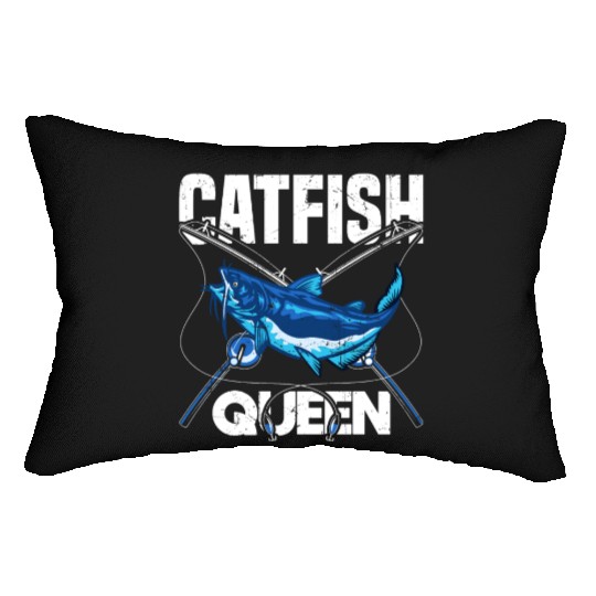 Wels Catfish Design For A Catfish Queen Lumbar Pillows