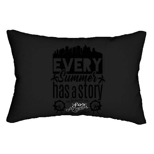 Every summer has a story, funny Los Angeles lovers Lumbar Pillows