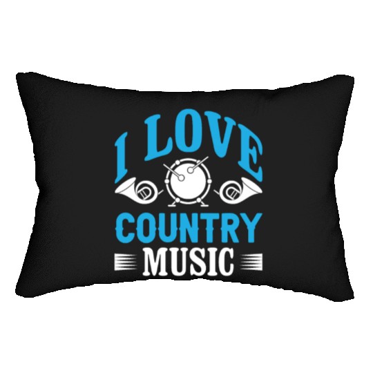 I love Country Music Lumbar Pillows