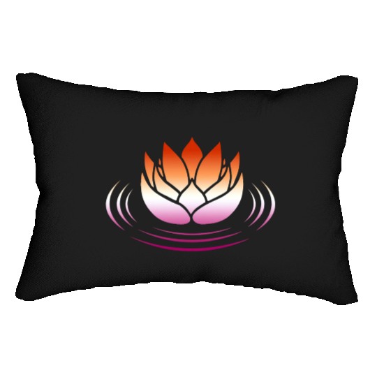 Lesbian Pride Lotus Lumbar Pillows