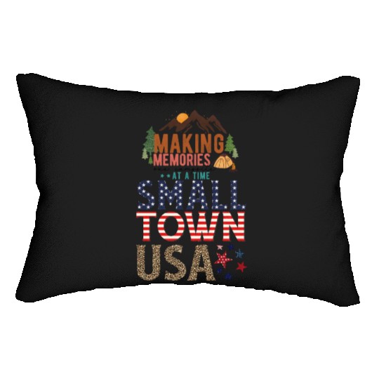 Making Memories At A Time Small Town USA Lumbar Pillows