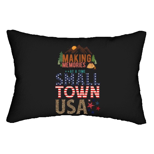 Making Memories At A Time Small Town USA Lumbar Pillows