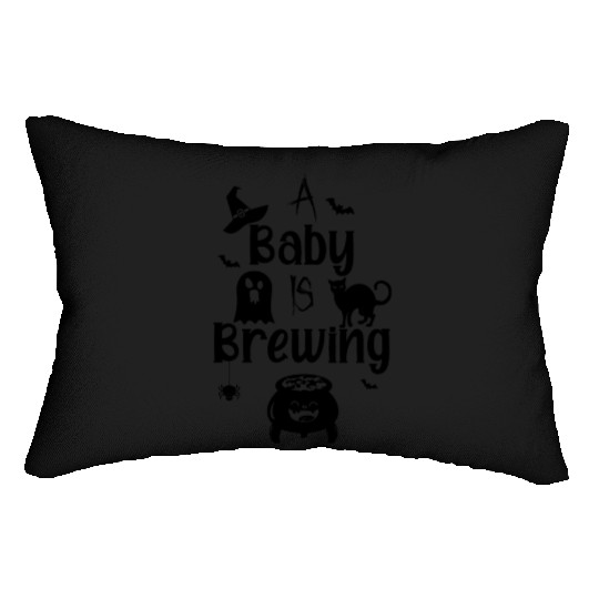 A Baby Is Brewing Maternity Halloween Women Funny Lumbar Pillows