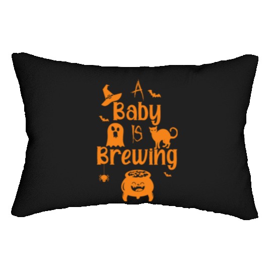 A Baby Is Brewing Maternity Halloween Women Funny Lumbar Pillows