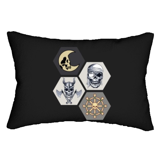 Scary Cool Pirate Skull Halloween Lovers Lumbar Pillows