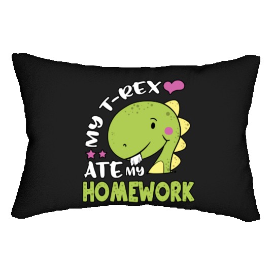 Tyrannosaurus Back to School TRex for Kids TRex At Lumbar Pillows