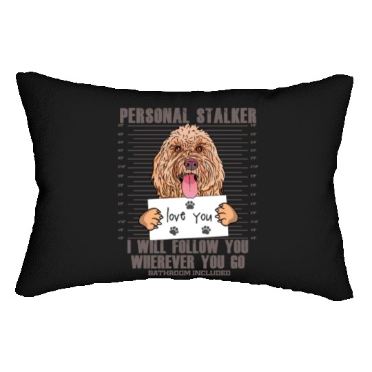 Funny Goldendoodle Dog Lover Cartoon Lumbar Pillows