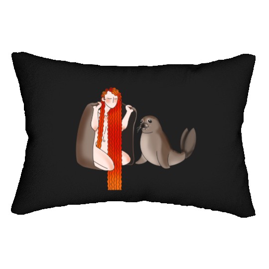 Selkie and Seal Lumbar Pillows