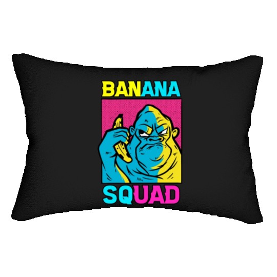 Cool Banana Squad Fruit Lover Kids Monkey Gorilla Lumbar Pillows