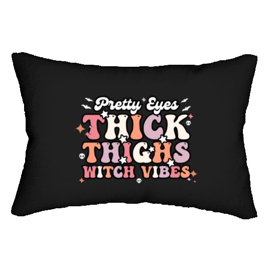 Pretty Eyes Thick Thighs Witch Vibes / Halloween / Lumbar Pillows