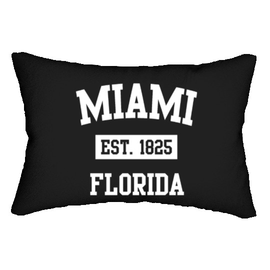 Miami Florida Established 1825 Lumbar Pillows