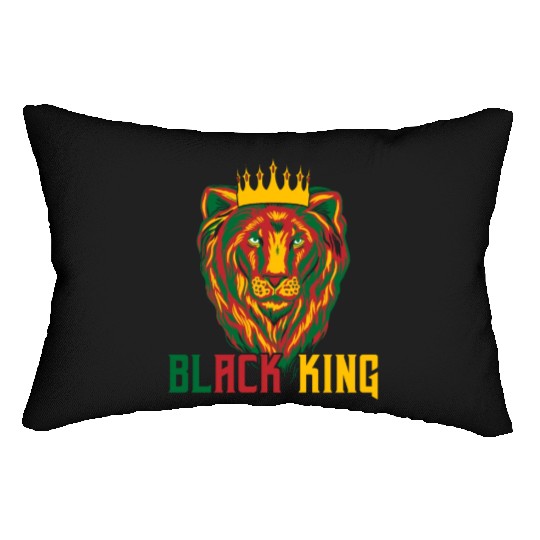 African American Lion Lumbar Pillows