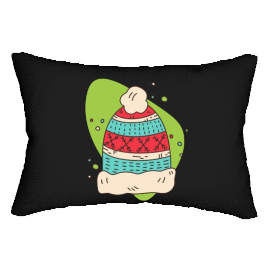 winter hat Lumbar Pillows