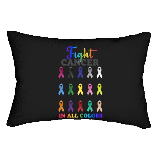 Cancer Sucks In Every Color Fighter Fight Support Lumbar Pillows