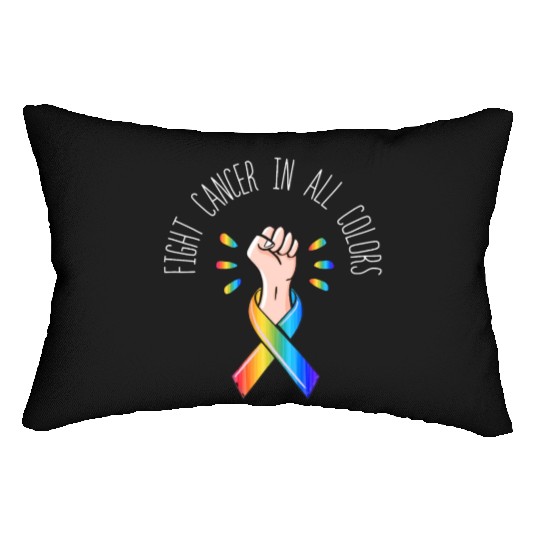 Cancer Sucks In Every Color Fighter Fight Support Lumbar Pillows