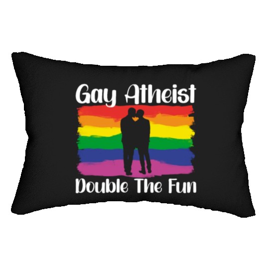 Gay LGBTQ Atheist Atheism Anti Religion Securalism Lumbar Pillows