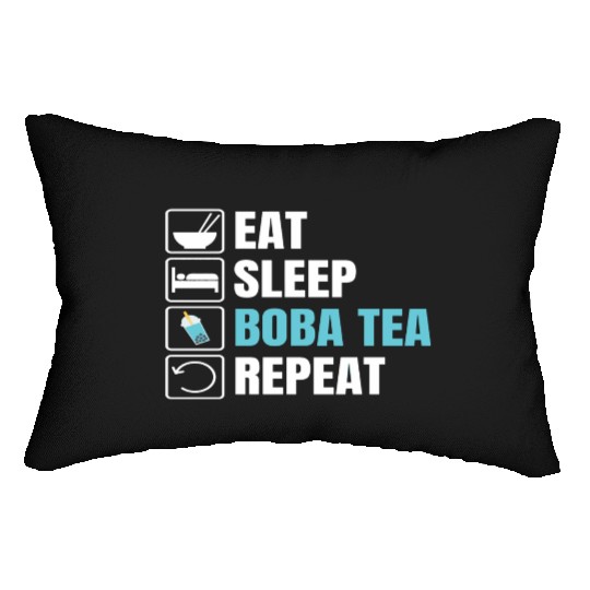 Bubble Tea Inspired Design For A Boba Tea Lover Lumbar Pillows