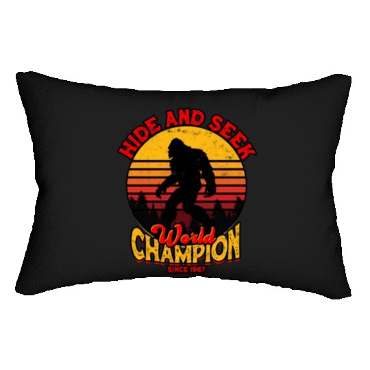 Hide and Seek World Champion Since 1967 - cryptid Lumbar Pillows