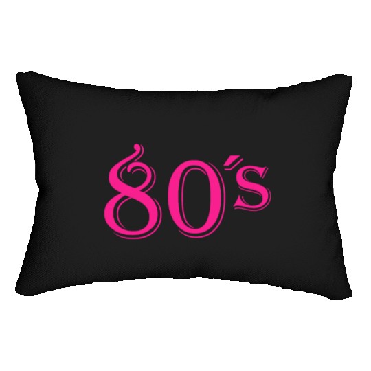 80's Retro Clothing - I Love the 80s Lumbar Pillows