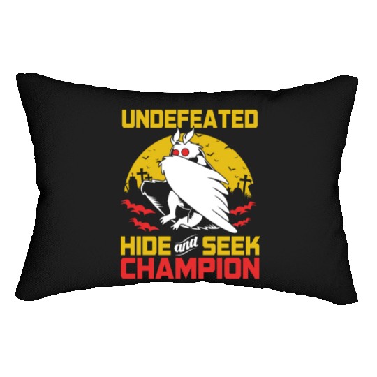 Undefeated Hide And Seek Champion Funny Mothman Lumbar Pillows