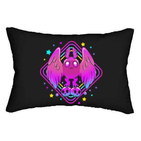 Pastel Goth Skull Aesthetic Gothic Cute Mothman Lumbar Pillows