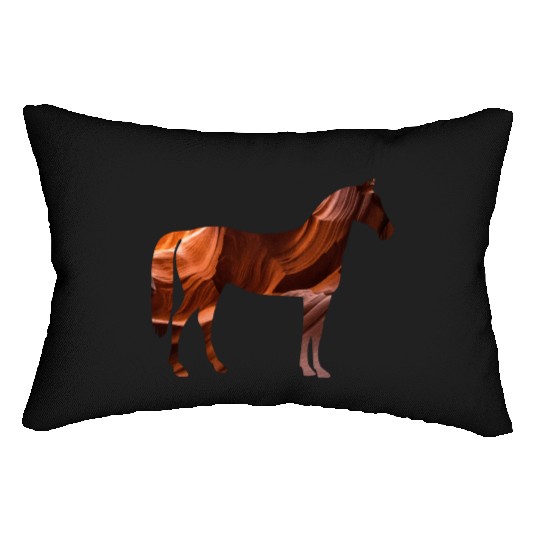 Rocky Horse - Grand Canyon rocks Lumbar Pillows