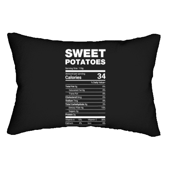 Sweet Potato Nutrition Funny Lazy Matching Lumbar Pillows