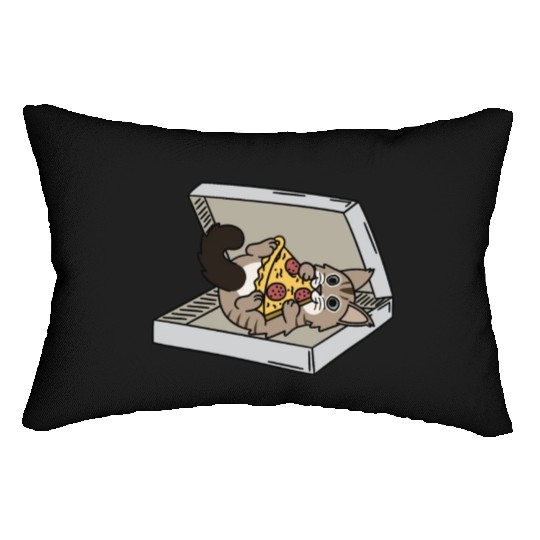 Maine Cat Pizza Lover Lumbar Pillows
