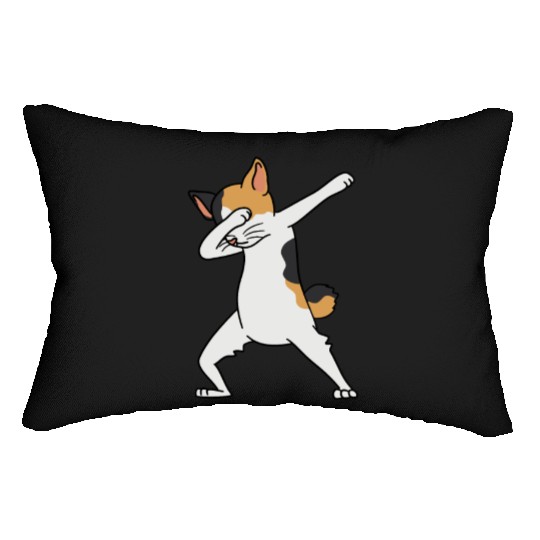 Dabbing Japanese Bobtail Cat Dab Dance Lumbar Pillows