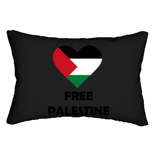 free palestine Lumbar Pillows