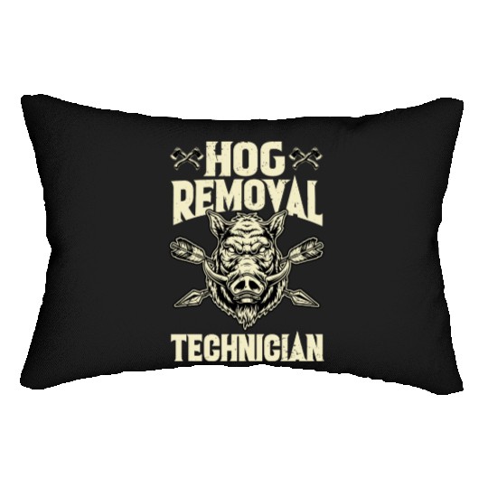 Hog Removal Technician Boar Hunting Lumbar Pillows