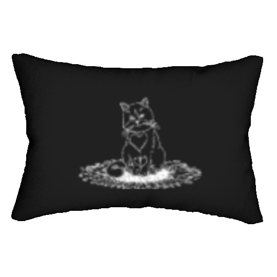 Cat Sunflower Cat Owner Cat Lover I Cute Cat Sunfl Lumbar Pillows