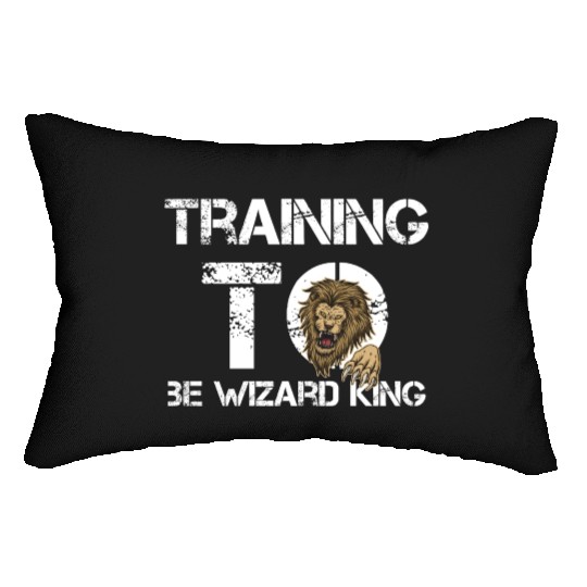 Training to be wizard king, gym motivation, strong Lumbar Pillows