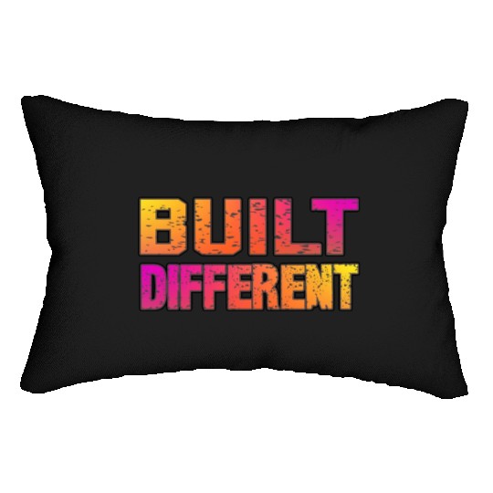 Built Different On Another Level Funny Gaming Lumbar Pillows