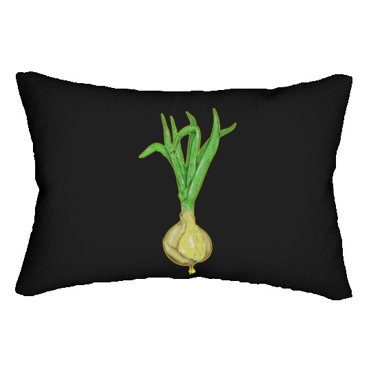 Onion plant Lumbar Pillows