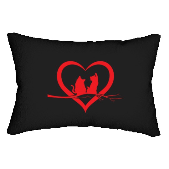 Cats In Lover I Cat Owner Cat Lover Cute Cat Heart Lumbar Pillows